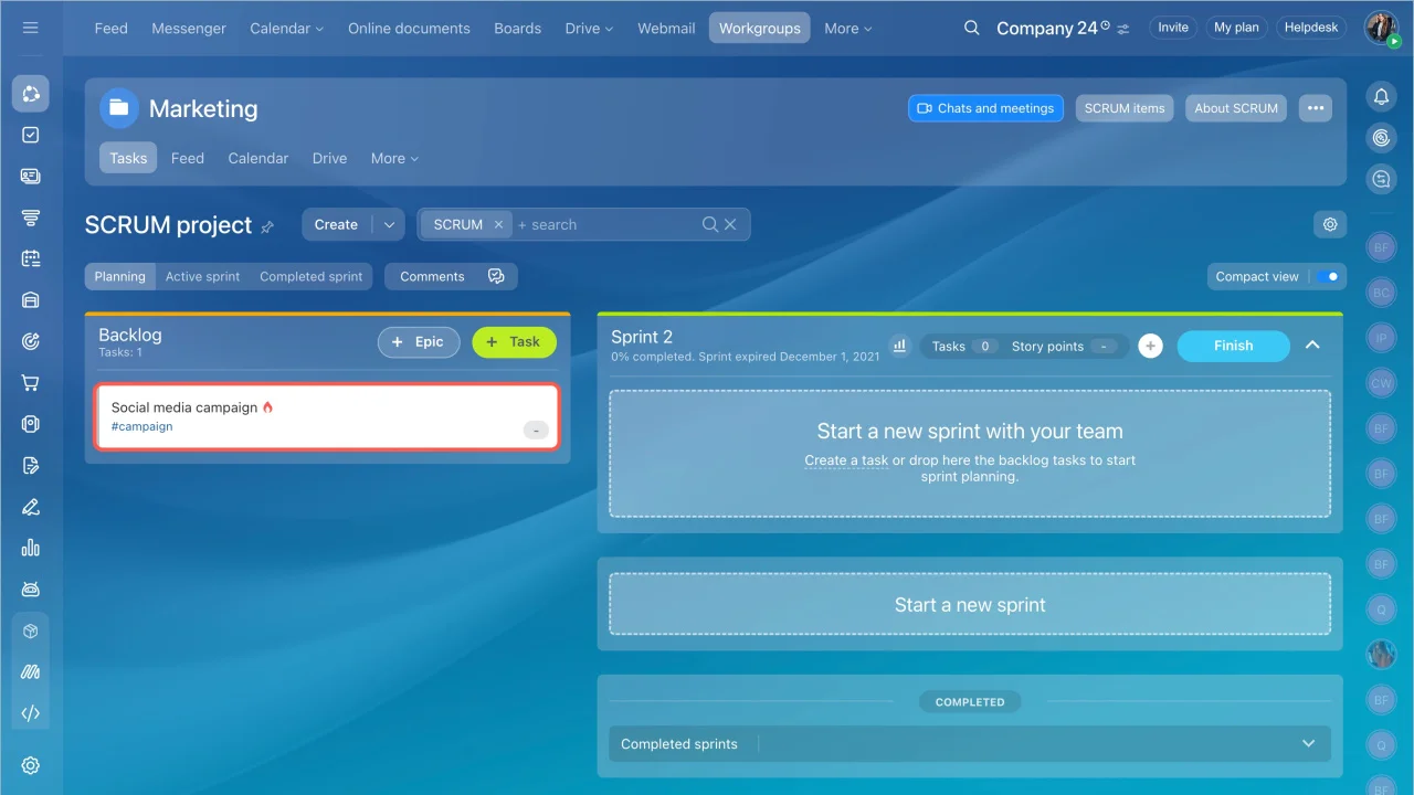 Scrum boards and sprints: structured flexibility